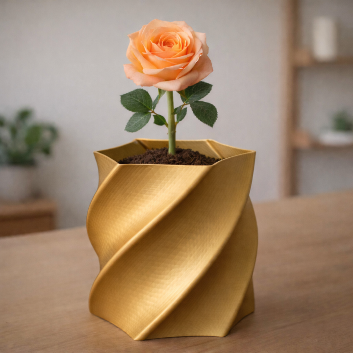 6 Sided Spiral Vase