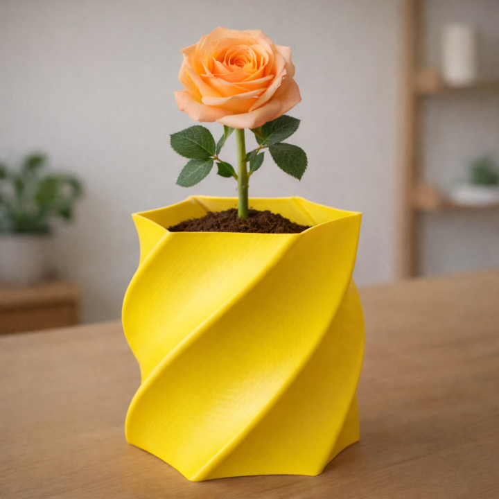 6 Sided Spiral Vase
