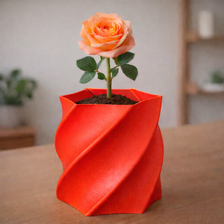 6 Sided Spiral Vase