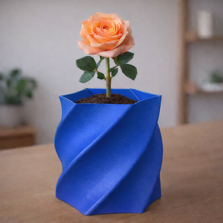 6 Sided Spiral Vase
