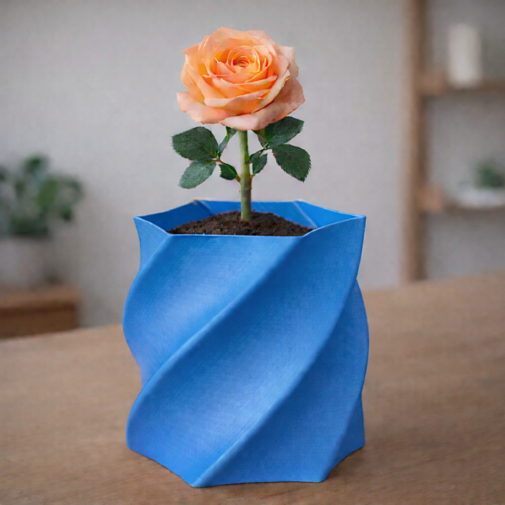 6 Sided Spiral Vase