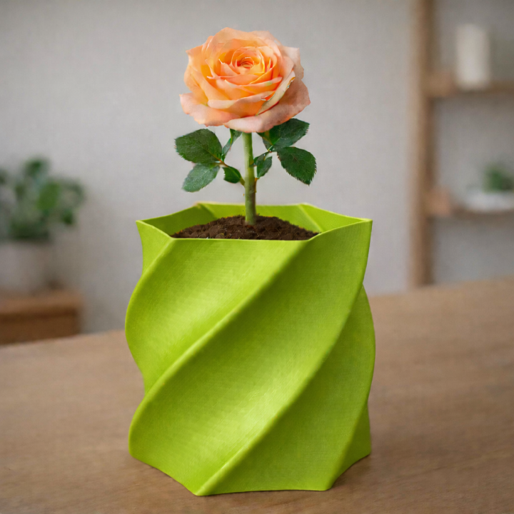 6 Sided Spiral Vase