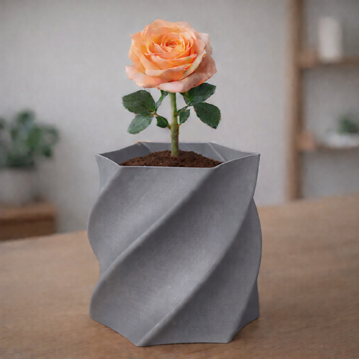 6 Sided Spiral Vase