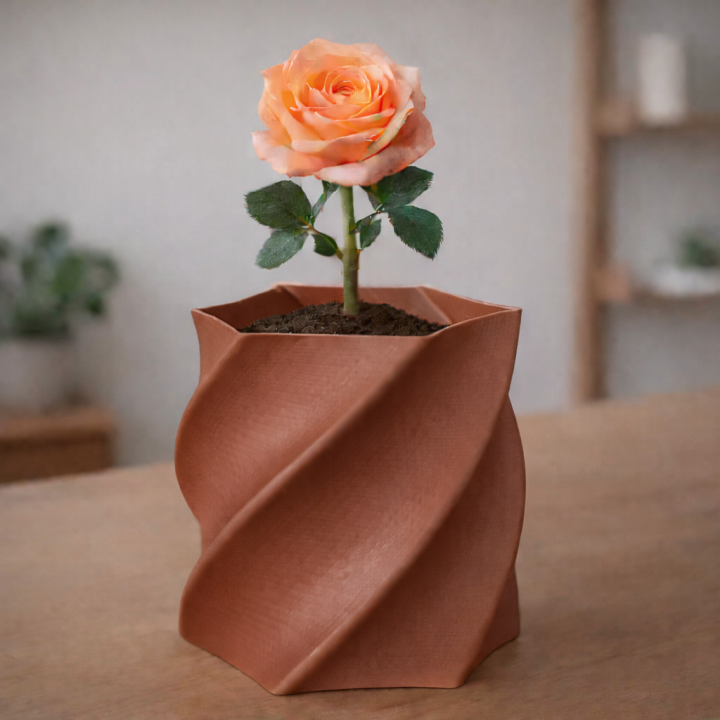 6 Sided Spiral Vase