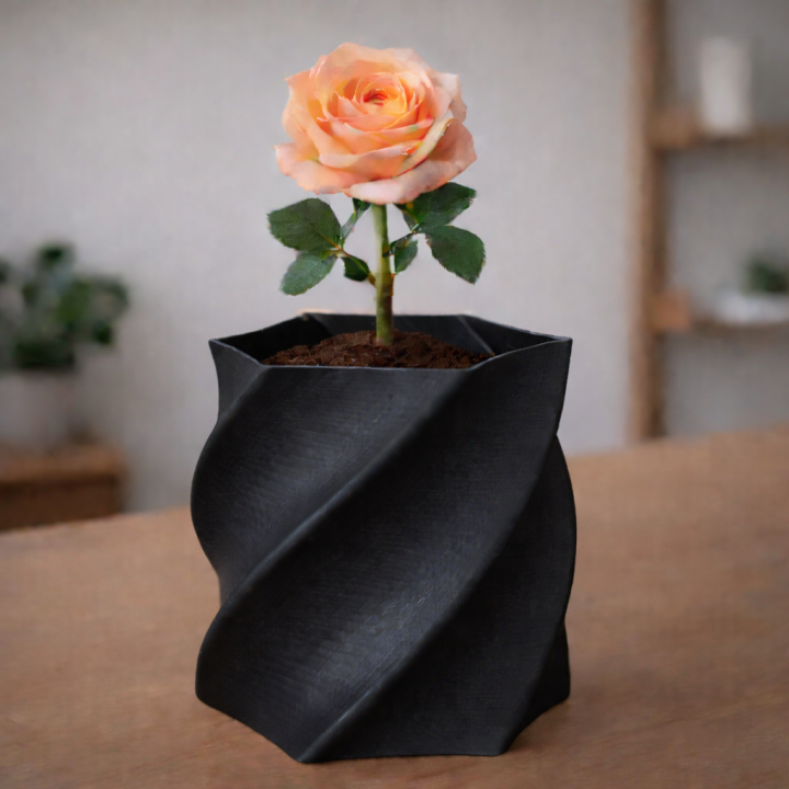 6 Sided Spiral Vase