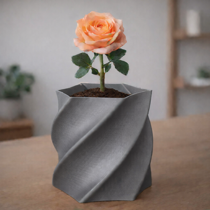 6 Sided Spiral Vase